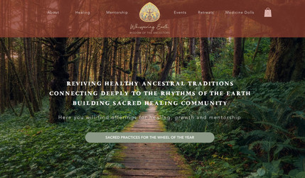 Whispering Earth: Transferred this Wordpress-built site to Wix, giving it an aesthetic upgrade, while training the business-owner to manage her own events and offerings on a platform that made more intuitive sense for her.