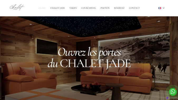Chalet Jade: Création du site vitrine Chalet Jade, location de chalet de luxe et conciergerie à Courchevel. 