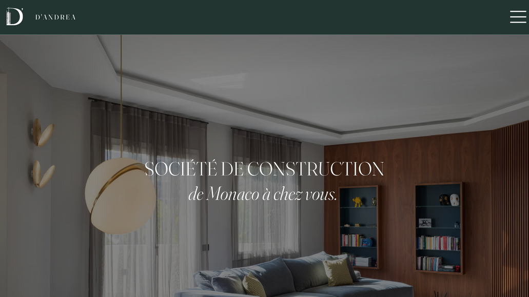 SAM D'Andrea: Création du site vitrine pour SAM D'Andréa, société de construction et rénovation basée à Monaco