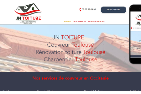 Couvreur Toulouse, rénovation toiture Toulouse, Charpentier Toulouse avec JN TOITURE: Référencement local avec 1ère page sur GOOGLE