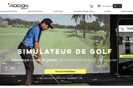 Simulateur de Golf N°1 en France, Addon Golf meilleur simulateur: Optimisation SEO avec référencement national France + belgique et Suisse