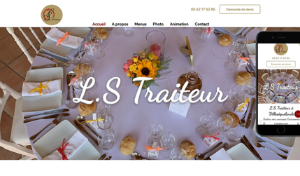 L.S Traiteur|Traiteur Carcassonne|Traiteur mariages, seminaires Aude: Ancien client depuis 5 ans et deuxième refonte totale du site + Seo local