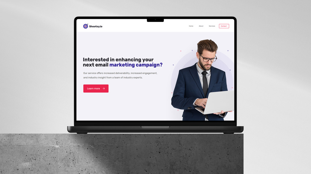 Shootsy.io: Shootsy.io is a SaaS startup offering email marketing campaigns as a service. When they approached me, they had no logo, no website, and no written content — a completely blank slate.

I created a simple brand identity, including a logo, colour palette, and typography, wrote the website content, and designed a high-fidelity, visually striking website. The site features custom illustrations, icons, and artwork that enhance the SaaS branding and create a cohesive, professional presence.

Built in the Classic Wix editor nearly four years ago, the website has stood the test of time, combining clean layouts, effective typography, and vibrant colours. It serves as a polished MVP, giving Shootsy.io a professional, fully realised platform to showcase their services and attract clients.
