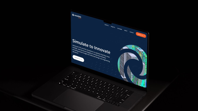 Voxdale SimLab: Voxdale wanted a separate website to showcase their advanced CFD and FEA simulation services, distinct from their main hardware design platform. The typical audience for this site is highly technical, so the brief was clear: no flashy interactions, no heavy imagery, no unnecessary animation — just a clean, professional layout that allows users to access the information they need quickly and efficiently.

We started by creating a standalone logo and a new colour scheme that extended the Voxdale parent brand while giving SimLab its own identity. Using a carefully chosen Wix Studio template as the foundation, we customised it to create a simple, structured site that balances clarity with professionalism. Key features include a straightforward information hierarchy, proof of technical expertise, and downloadable portfolio resources, giving visitors everything they need to understand the service offering at a glance.

The site now functions as a strong initial marketing tool, providing a professional presence for highly technical clients and collaborators. We continue to collaborate on ongoing improvements, including future enhancements informed by an upcoming AI-driven discoverability audit, ensuring the platform evolves alongside Voxdale’s services.