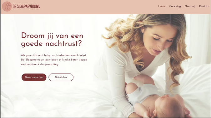 De Slaapmevrouw: Nieuwe website en content optimalisatie.
“Wauw super! Ik ben heel blij met de uitstraling van de website! Mijn wensen zijn goed verwerkt.” - Richelle