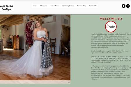 Scarlet Bridal Boutique: Scarlet Bridal Boutique is making brides beautiful!  There are over 200 new off-the-rack sample dresses now available from sizes 4-30.