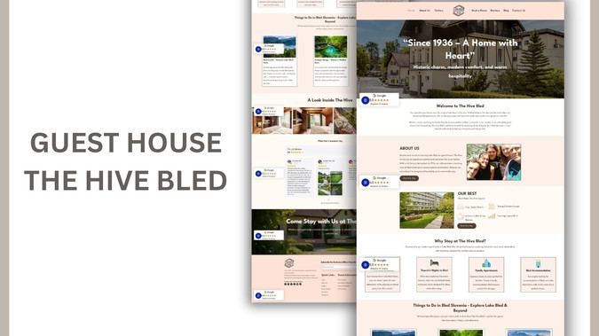 The Hive Bled: Website Design and Integration of Booking.com and Airbnb.