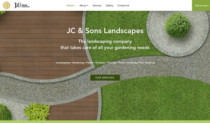 JC & Sons Landscapes: JC and Sons Landscapes desperately needed a website to showcase their garden maintenance and landscaping business and produce enquiries. As with most small businesses that I deal with, I took on the entire project from design to publication, sourcing images, writing copy and handling SEO.
