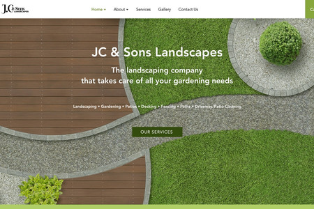 JC & Sons Landscapes: JC and Sons Landscapes desperately needed a website to showcase their garden maintenance and landscaping business and produce enquiries. As with most small businesses that I deal with, I took on the entire project from design to publication, sourcing images, writing copy and handling SEO.