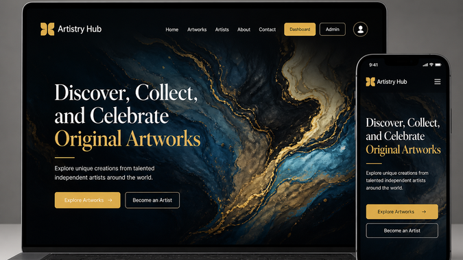 Artistry-Hub: We designed this website completely on Wix Studio. 

Custom Code Features : 
- Custom Creator Profile Signup
- Custom Artwork Submission on Dashboard Page
- Custom Dynamic Artwork Page 
> display selected artwork details
> its creator details 
> and payment submission process through code
- Admin page to approve or reject submitted artworks

Integrations :
- Sendgrid email integration to send custom emails :
> When new member signs up
> When member register itself as Creator or Artist
> When member submits an artwork on the website
> when admin approves or rejects the artwork

- Twilio SMS integration to send custom sms :
> When new member signs up
> When member register itself as Creator or Artist
> When member submits an artwork on the website
> when admin approves or rejects the artwork

Velo APIs : 
- Data Hooks to manage the submission before and after
> we validate the form details before submission using data hooks
> we send the emails and sms after the submissions using data hooks

- Data Insertion and Update using velo code into custom CMS
- get logged-in member details using velo code in the backend file
- manage page redirection according to the specific logics
- using wixlocation api to redirect users to custom pages
- check page analytics to keep track the page visit counts
- Job Scheduler to delete rejected artworks after 3 days 

