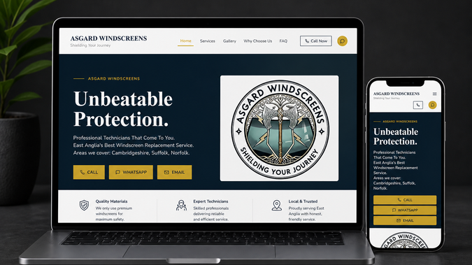Asgard Windscreens: Redesign Website 