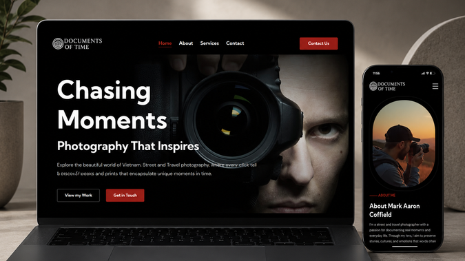 Photography Website: I recreated this photographer website for a client from Vietnam. 
