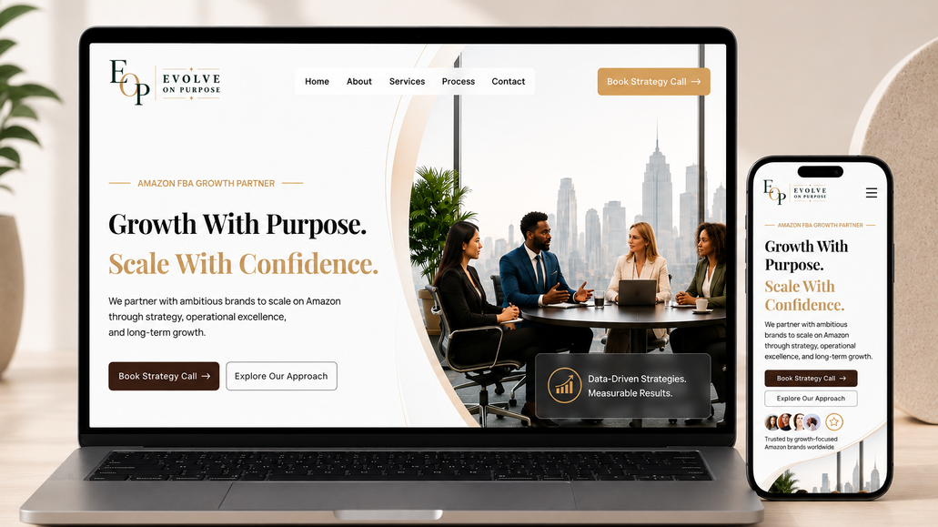EVOLVE ON PURPOSE: Complete Redesign Of The Website...