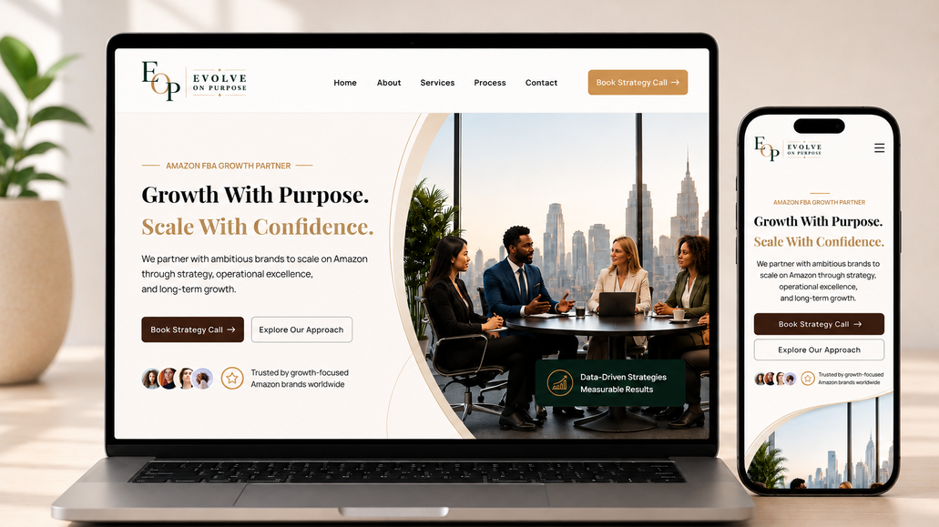 EVOLVE ON PURPOSE: Complete Redesign Of The Website...