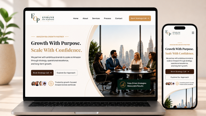 EVOLVE ON PURPOSE: Complete Redesign Of The Website...
