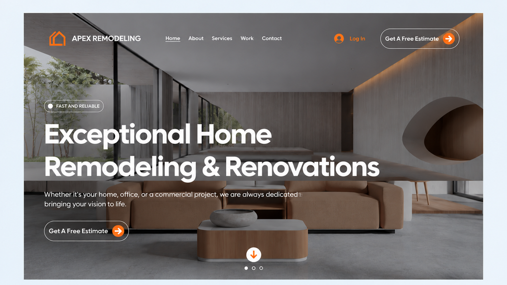 Apex Remodeling: We designed this new home remodeling website on classic wix editor.

Custom Code Feature :
- Custom Rating and Reviews System
> On Services Pages We Created and Coded custom rating and reviews system where people can submit reviews and the submitted reviews are being displayed. We have shown average ratings, total number of reviews.
> Rating breakdown through progress bars make it looks awesome. 