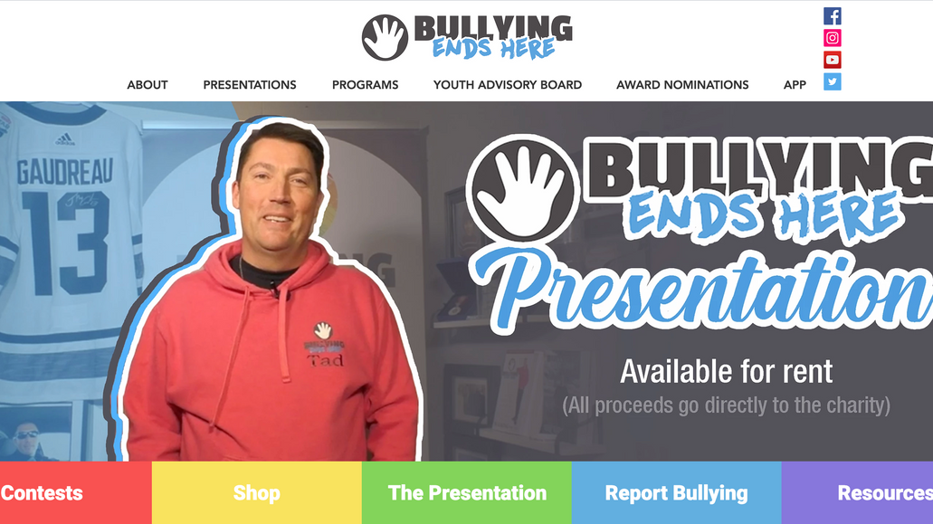 Bullying Ends Here: Website re-design, platform migration, e-commerce and video rental setup. 