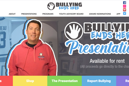Bullying Ends Here: Website re-design, platform migration, e-commerce and video rental setup. 