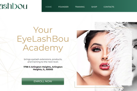LashBou Academy: Both Group and Private training about lash services, brow services, and tint. Booking for training. Work done: content, design, website creation, SMM, Google Ads campaign