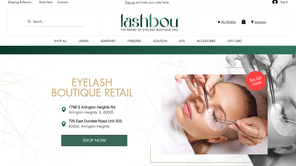 LashBou Shop: E-commerce store to buy a products for eyelash services