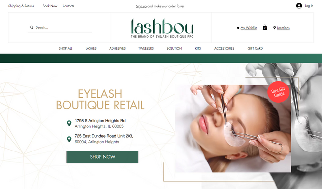 LashBou Shop: E-commerce store to buy a products for eyelash services
