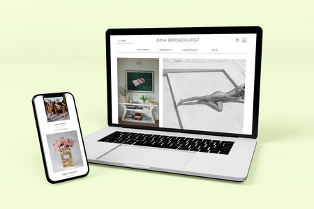 DINA BROADHURST: We re-designed this famous Sydney artist&amp;#39;s website to improve the user experience and increase sales whilst maintaining the clean and sleek appearance of her previous site. 