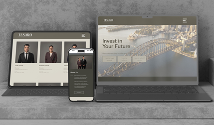 Tesoro Financial: This local finance brokerage was looking to modernise their dusty old website, and we delivered!