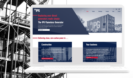 IPG Energy: Project:  A start-up making waves in the world of renewable energy
Build: Editor X
Role: Developer