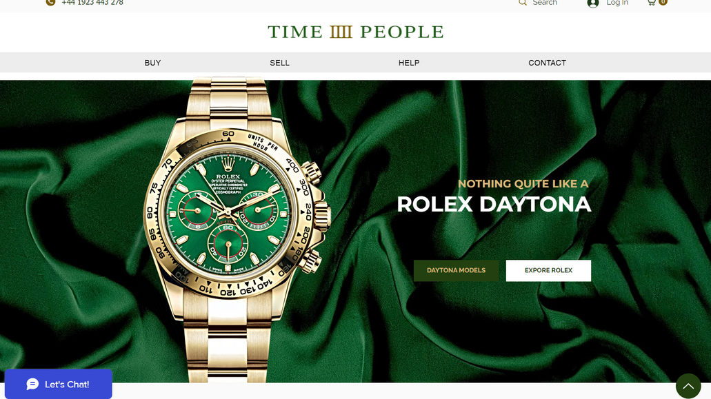Time 4 People: Website and brand guidelines re-design for a luxury watch company