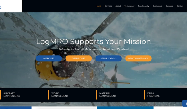 LogisticsMRO: We develop, implement and support LogMRO, a logistics software system designed for organizations operating aircraft or providing maintenance, repair and overhaul services including spares and repair management for end items like aircraft and military assets and their components (engines, avionics, etc.).