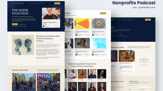 The Queer Evolution: Designed and developed a modern Wix Studio website for a nonprofit podcast using the client-provided content. 

Wix Studio, Nonprofit Website, Podcast Website, Responsive Design, CMS Integration, SEO Optimization, Custom Wix Development, UX/UI Design, Web Design, Accessibility.