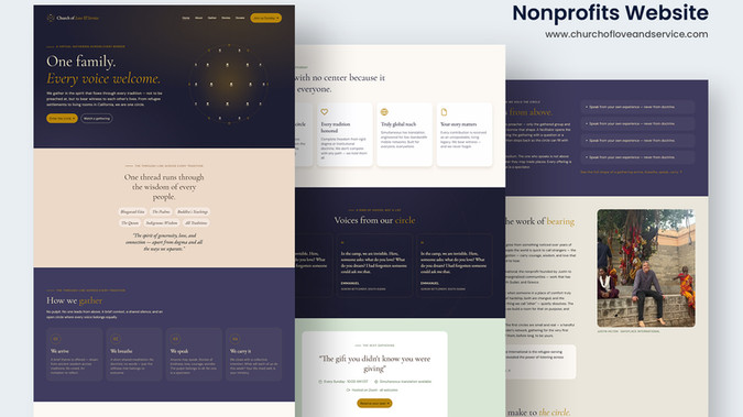 Nonprofits Website: Designed and developed a modern nonprofit church website in Wix Studio with a clean, welcoming, and responsive design. Built using client-provided content, featuring CMS integration, custom layouts, SEO optimization, accessibility, and a seamless user experience across all devices. 

Designed and developed a modern nonprofit church website in Wix Studio with a clean, welcoming, and responsive design. Built using client-provided content, featuring CMS integration, custom layouts, SEO optimization, accessibility, and a seamless user experience across all devices.