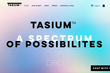 Tasium™: This is an e-commerce site for Tasium™, a fidget infused T-shirt line started by a teenager for people with Autism and ADHD.