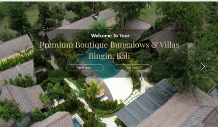 Gypsea Bali: Redesigned the site of a hotel in Bali, Indonesia 