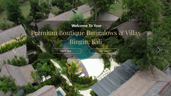 Gypsea Bali: Redesigned the site of a hotel in Bali, Indonesia 