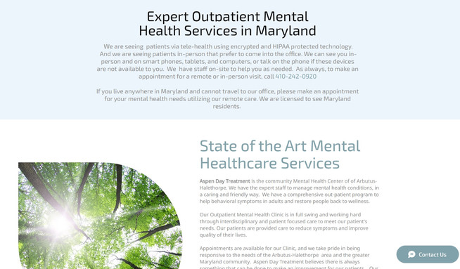 Aspen Day Treatment: I designed and developed the website for Aspen Day Treatment, an outpatient mental health clinic located in Halethorpe, Maryland. The site serves as a comprehensive resource, detailing the clinic's services, staff qualifications, and patient information to support individuals seeking mental health care.

Wix Web Design:

Visual Aesthetics: Created a professional and calming design that reflects the clinic's commitment to compassionate mental health care. The use of soothing colors and imagery fosters a welcoming online environment.

User Experience: Developed an intuitive navigation structure, allowing users to easily access information about services, staff, appointment scheduling, and important policies. Clear calls-to-action guide visitors toward booking appointments and contacting the clinic.


Responsive Design: Ensured the website is fully responsive, providing an optimal viewing experience across desktops, tablets, and smartphones, accommodating users seeking information on various devices.

Wix SEO Optimization:

Keyword Integration: Conducted thorough keyword research to identify terms such as "outpatient mental health services Halethorpe," "psychiatric care Maryland," and "mental health clinic near me." These keywords were strategically incorporated into the site's content to enhance search engine visibility.

Meta Tags and Descriptions: Developed compelling meta titles and descriptions for each page, accurately reflecting the content and incorporating targeted keywords to improve click-through rates from search engine results.

Content Strategy: Created informative and engaging content that highlights Aspen Day Treatment's services, including individual therapy, group therapy, medication management, and emergency psychiatric care. Detailed staff bios showcase the qualifications and expertise of the clinic's professionals, building trust with potential patients.

This comprehensive approach to web design and SEO optimization has significantly enhanced Aspen Day Treatment's online presence, effectively reaching and engaging individuals seeking mental health services in the Halethorpe area.