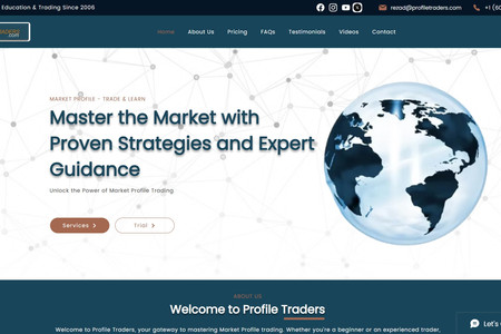 Profile Traders: I designed and developed the website for Profile Traders, an educational platform specializing in Market Profile trading methodologies. The site serves as a comprehensive resource for traders seeking to enhance their skills through courses, articles, and community engagement.

Wix Web Design:

- Visual Aesthetics: Crafted a professional and clean design that reflects the platform's focus on education and trading expertise.

- User Experience: Implemented an intuitive navigation structure, enabling users to easily access courses, read articles, and engage with the community.

- Responsive Design: Ensured the website is fully responsive, providing an optimal viewing experience across desktops, tablets, and smartphones.

Wix SEO Optimization:

- Keyword Integration: Conducted thorough keyword research to identify terms such as "Market Profile trading courses" and "trading education platform," strategically incorporating them into the site's content to enhance search engine visibility.

- Meta Tags and Descriptions: Developed compelling meta titles and descriptions for each page, accurately reflecting the content and improving click-through rates from search engine results.

- Content Strategy: Created informative and engaging content that highlights the unique features of each course, the expertise of the instructors, and the benefits of Market Profile trading, positioning Profile Traders as a premier choice for trading education.

This comprehensive approach to web design and SEO optimization has elevated Profile Traders' online presence, effectively attracting and engaging their target audience.