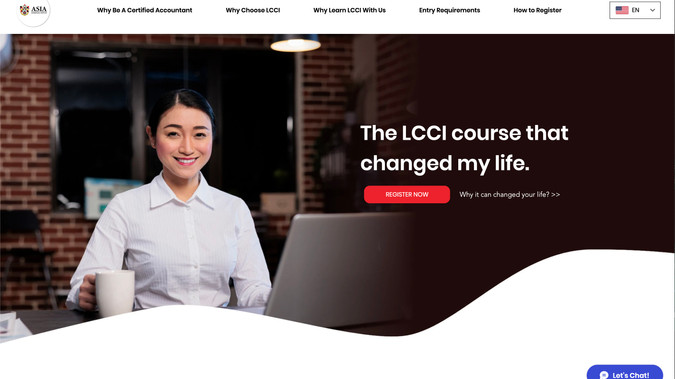 Asia Commercial Institution: Sell your online course and get them to register online. Say goodbye to manual registration. 

We created a website for this institution to promote its course and let more potential students know about it. 

Website Design
Copywriting
Illustration Creation
Social Media Ad