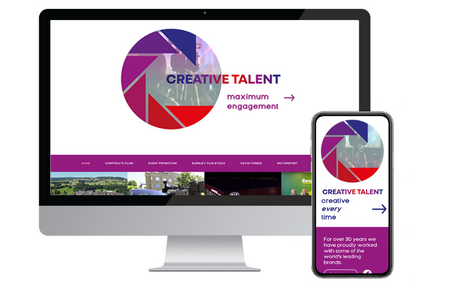 Creative Talent: A website for a video production comany showcasing their work. Built on Classic Editor.