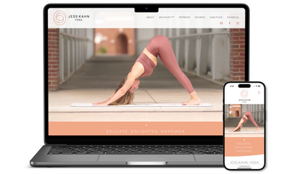 Jess Kahn Yoga: Website design & digital marketing services for yoga training instructor