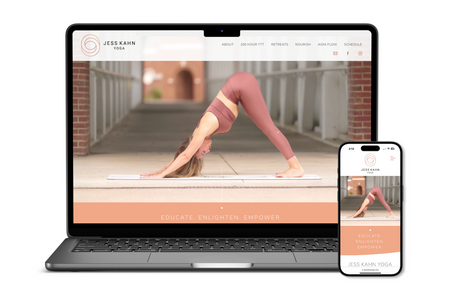 Jess Kahn Yoga: Website design & digital marketing services for yoga training instructor