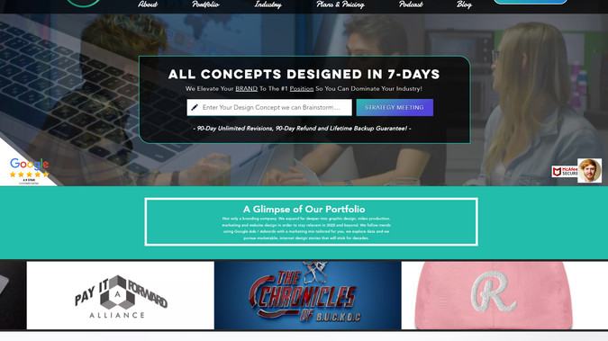 DJM.Design™  (Agency, Studio Lead Capture): Your personal 24/7 employee suite to help you capture sales leads and schedule client meetings. This site includes access to a live chat, a podcast, and a blog, among its many enticing features.