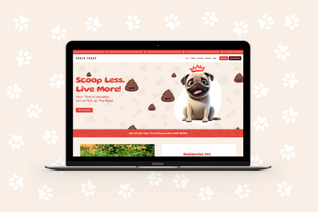 Pooch Troop: Website for waste management company in Albuquerque