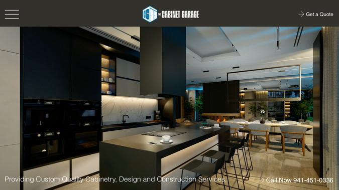 The Cabinet Garage: Complete Wix Studio website