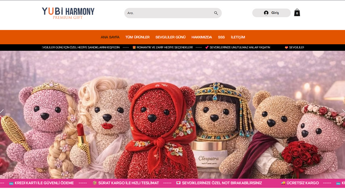 Yubi Harmony: "Bir Sandık Dolusu Mutluluk" mottosuyla yola çıkan Yubi Harmony markası için, markanın premium ve estetik kimliğini dijital dünyaya taşıyan kapsamlı bir e-ticaret projesi gerçekleştirdik.

Yapılan Çalışmalar:

UI/UX Tasarım: Markanın kurucularının tekstil ve gıda sektöründeki deneyimini yansıtan, zarafet ve lüks odaklı bir kullanıcı arayüzü tasarlandı. Altın, kırmızı ve yeşil tonlarının hakim olduğu "Yılbaşı Koleksiyonu" özel sayfa tasarımları ile desteklendi.

İleri Düzey SEO Optimizasyonu: Site, sadece görsel değil teknik olarak da en üst seviyeye taşındı. Tüm ürün, koleksiyon ve kurumsal sayfalar için Schema.org (JSON-LD) yapılandırılmış veri işaretlemeleri yapıldı. (Product, FAQPage, Organization, BreadcrumbList vb.)

İçerik Stratejisi: "Premium Hediye", "Kurumsal Çözümler" ve "Kişiye Özel Tasarım" odaklı, arama motoru dostu kategori ve ürün açıklamaları kurgulandı.

E-Ticaret Altyapısı: Kullanıcıların kolayca sipariş verebileceği, güvenli ve hızlı bir alışveriş deneyimi sunan mobil uyumlu altyapı kuruldu.