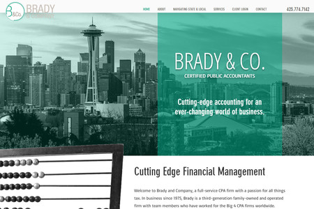 Brady & Co.: Providing top-tier CPA services, this family-owned firm features service providers who have worked at some of the nation's top financial organizations. Will that kind of pedigree, Brady & Co. needed a website refresh that better aligned with their level of excellence. LECK was able to provide exactly that. 