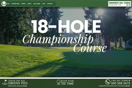 Snohomish Golf: Excited to launch another site for a historic venue!!! Nestled amongst the beauty and greenery that is the Pacific Northwest, Snohomish Golf Course continues to be one of the most popular venues for tournaments and leagues in Western Washington. Check out this brand new site and schedule your next round at SGC today!