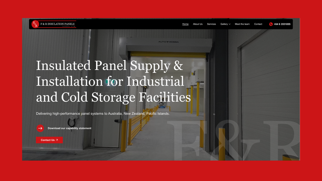 F & R Insulation Panels: Wix Studio web design