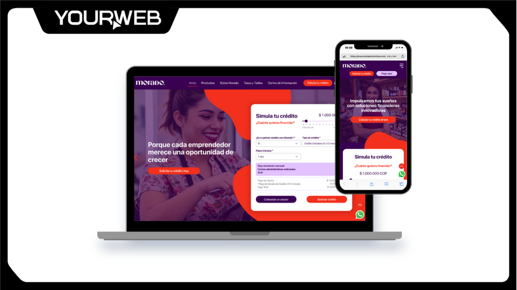 Morado: Re-diseno del sitio web de Morado Colombia: brindar acceso a soluciones financieras ágiles y flexibles que impulsen el crecimiento de emprendedores y negocios en Colombia y Latinoamérica. A través de tecnología, transparencia y un enfoque centrado en las personas, eliminamos barreras para que más empresas puedan escalar y prosperar sin preocupaciones
