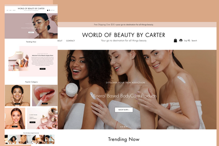 Beauty Supply Store: Full Website Design with eCommerce store